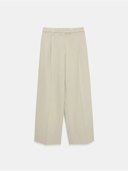 DILVIN Pantalon Femme Taille Haute À Jambe Large En Crêpe - Kiabi DILVIN Pantalon Femme Taille Haute À Jambe Large En Crêpe - Kiabi