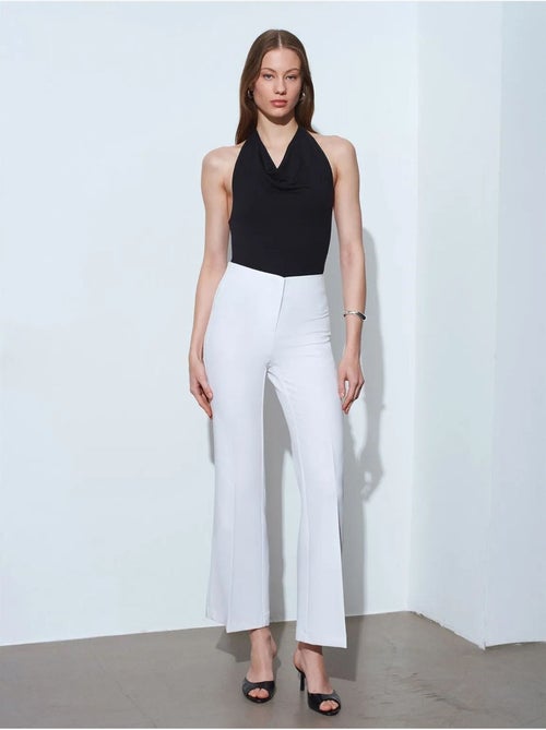 DILVIN Pantalon Femme Taille Haute Évasé - Kiabi