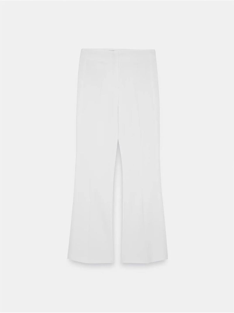 DILVIN Pantalon Femme Taille Haute Évasé Blanc - Kiabi