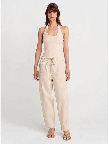 DILVIN Pantalon Jogger Droit En Popeline De Coton