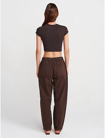 DILVIN Pantalon Jogger Droit En Popeline De Coton