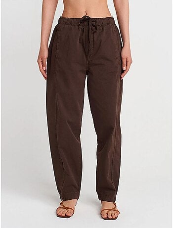 DILVIN Pantalon Jogger Droit En Popeline De Coton