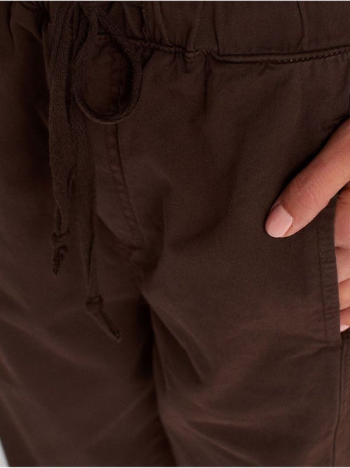 DILVIN Pantalon Jogger Droit En Popeline De Coton - Kiabi