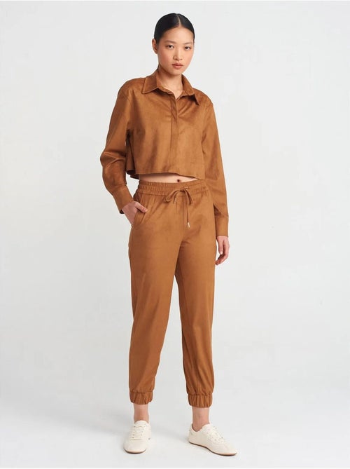 DILVIN Pantalon Jogger Effet Daim - Kiabi