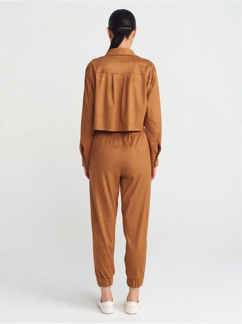 DILVIN Pantalon Jogger Effet Daim - Kiabi