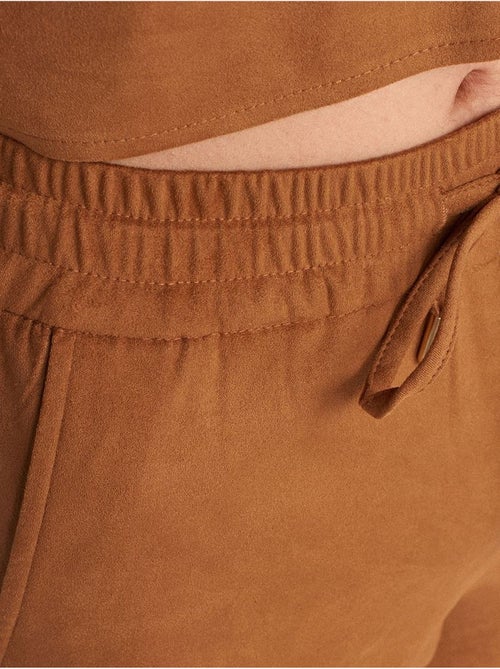 DILVIN Pantalon Jogger Effet Daim - Kiabi