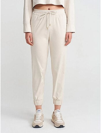 DILVIN Pantalon Jogger Effet Daim