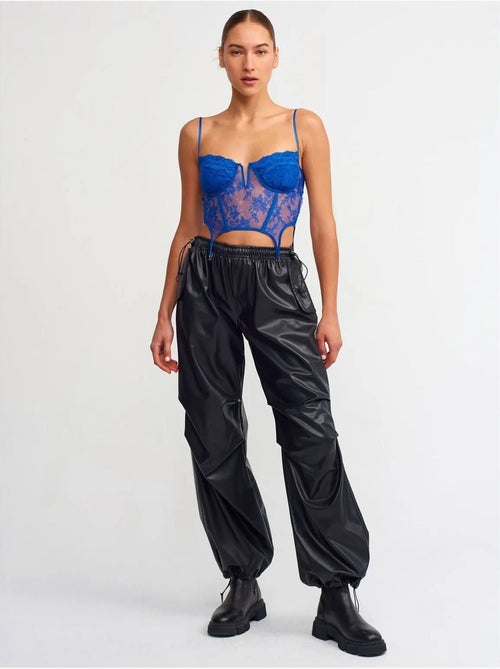 DILVIN Pantalon Jogger Femme Effet Cuir - Kiabi DILVIN Pantalon Jogger Femme Effet Cuir - Kiabi