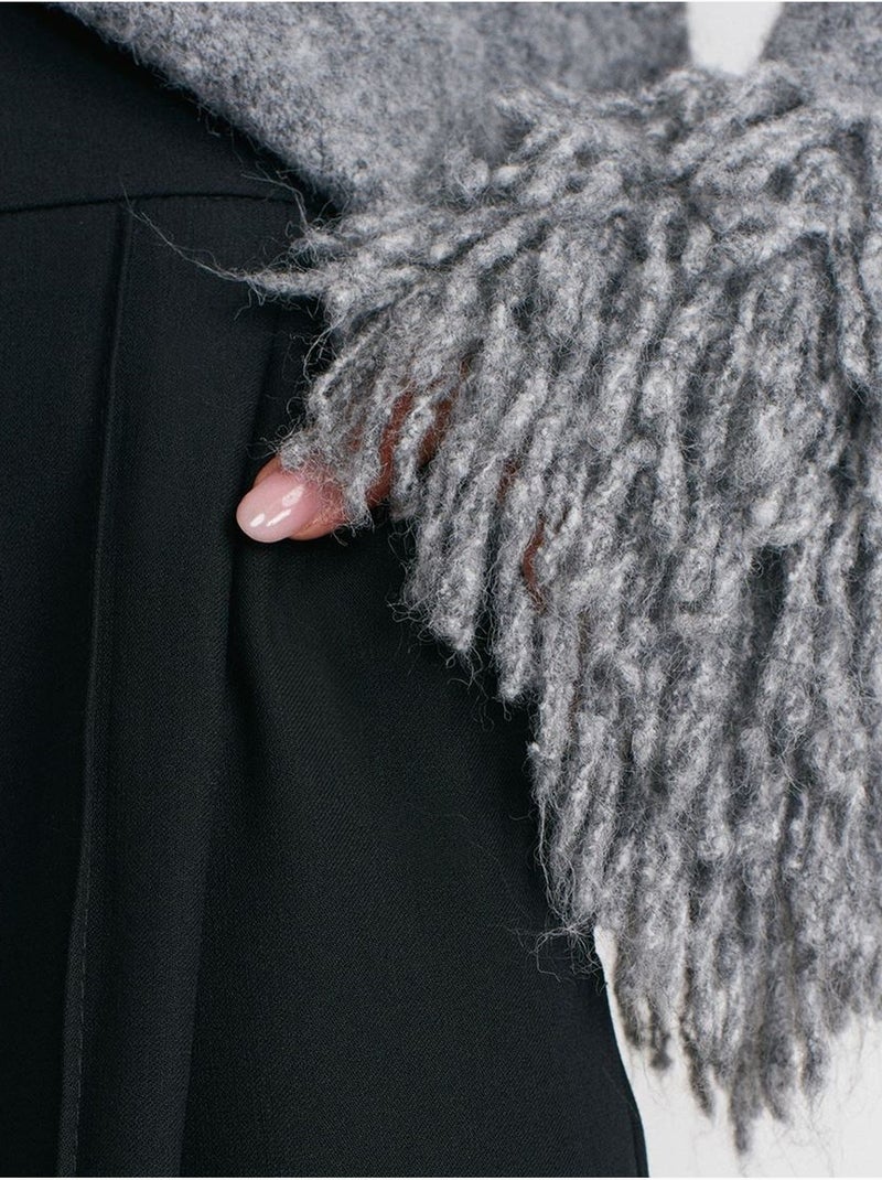 DILVIN Pantalon Large À Taille Haute Avec Plis Noir - Kiabi