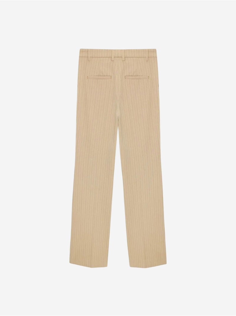 DILVIN Pantalon Large À Taille Haute Beige - Kiabi