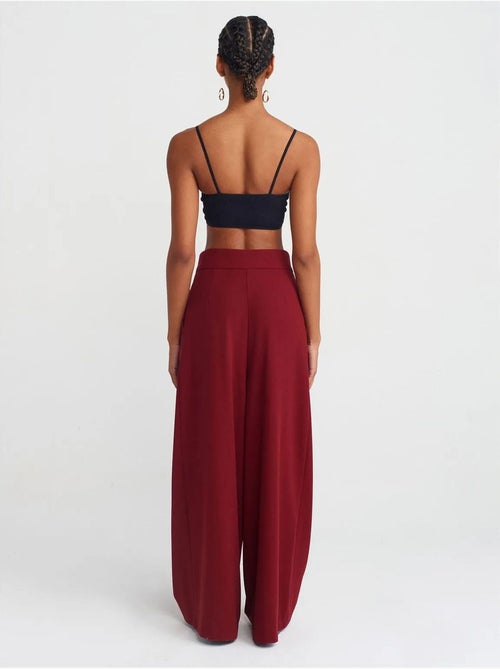 DILVIN Pantalon Large À Taille Haute Et Plis - Kiabi DILVIN Pantalon Large À Taille Haute Et Plis - Kiabi