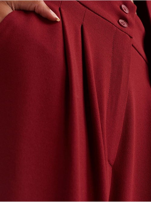DILVIN Pantalon Large À Taille Haute Et Plis - Kiabi DILVIN Pantalon Large À Taille Haute Et Plis - Kiabi