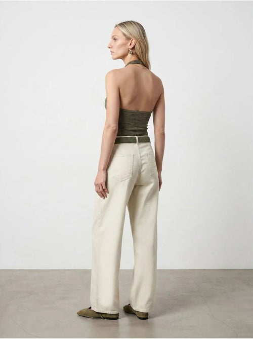 DILVIN Pantalon Large À Taille Mi-haute Et Plis - Kiabi DILVIN Pantalon Large À Taille Mi-haute Et Plis - Kiabi
