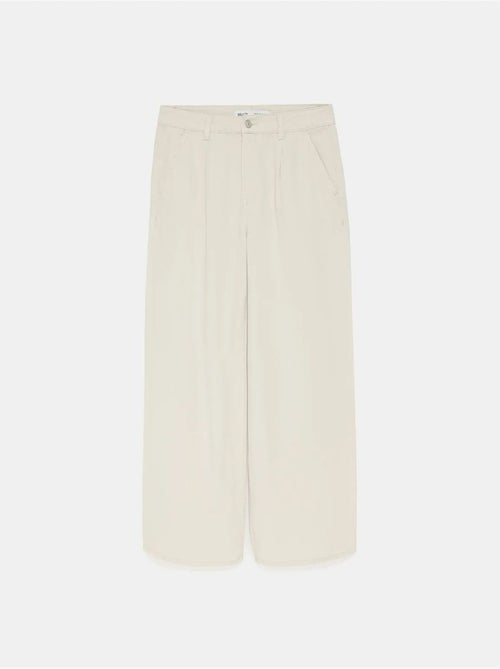 DILVIN Pantalon Large À Taille Mi-haute Et Plis - Kiabi DILVIN Pantalon Large À Taille Mi-haute Et Plis - Kiabi