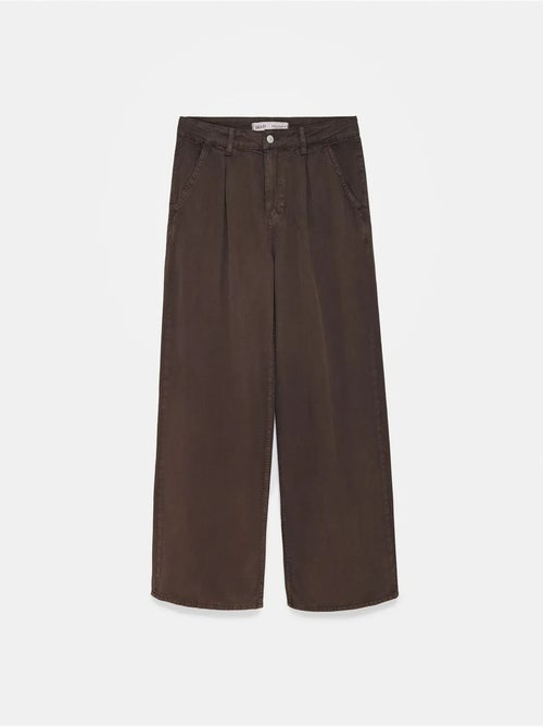 DILVIN Pantalon Large À Taille Mi-haute Et Plis - Kiabi DILVIN Pantalon Large À Taille Mi-haute Et Plis - Kiabi