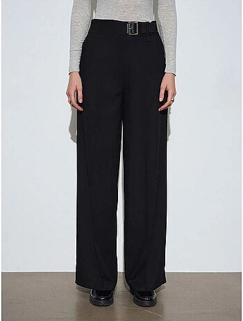 DILVIN Pantalon Large Avec Ceinture