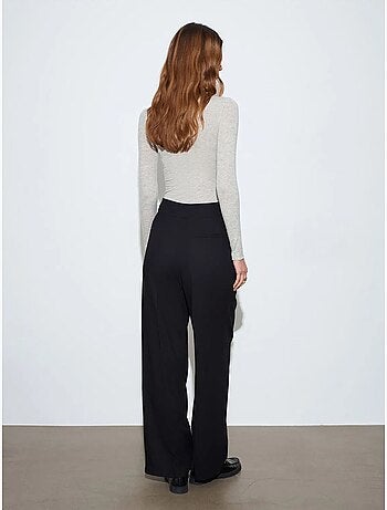 DILVIN Pantalon Large Avec Ceinture