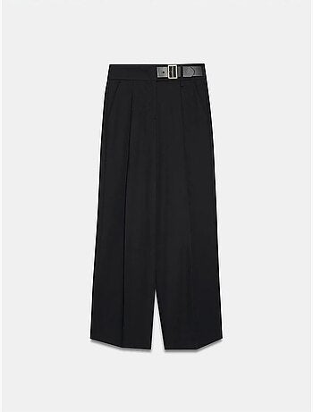 DILVIN Pantalon Large Avec Ceinture