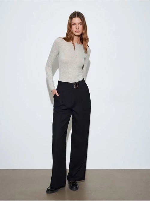 DILVIN Pantalon Large Avec Ceinture - Kiabi