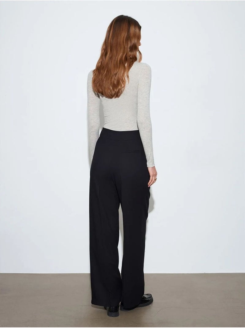 DILVIN Pantalon Large Avec Ceinture Noir - Kiabi