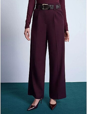 DILVIN Pantalon Large Avec Ceinture