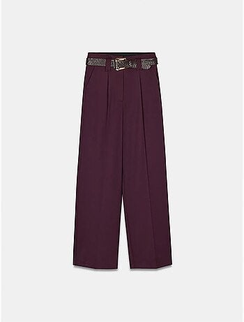 DILVIN Pantalon Large Avec Ceinture