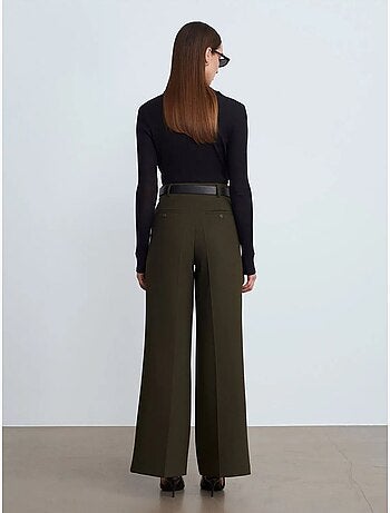 DILVIN Pantalon Large Avec Ceinture