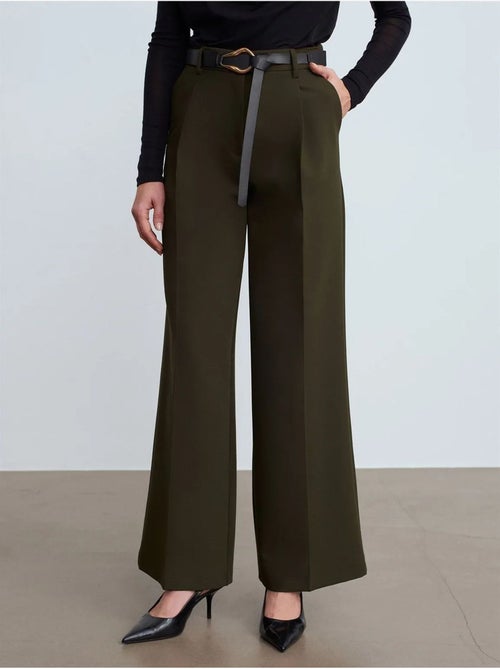 DILVIN Pantalon Large Avec Ceinture - Kiabi DILVIN Pantalon Large Avec Ceinture - Kiabi