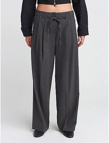 DILVIN Pantalon Large En Crêpe À Plis