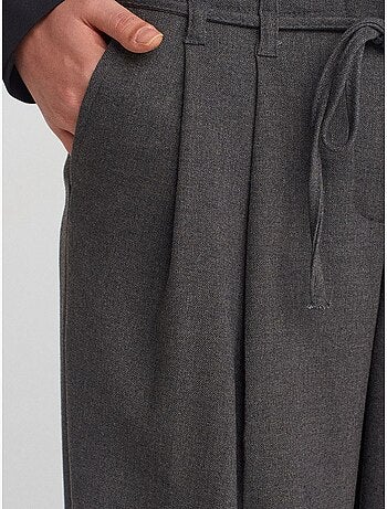 DILVIN Pantalon Large En Crêpe À Plis