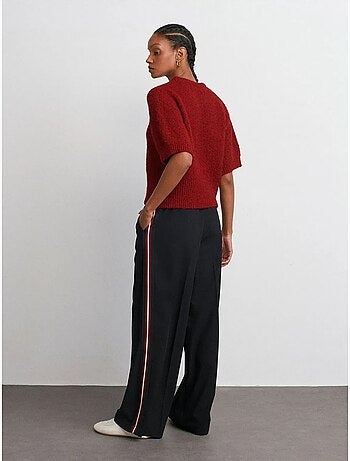 DILVIN Pantalon Large En Crêpe À Rayures