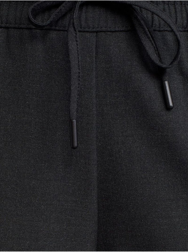 DILVIN Pantalon Large En Crêpe À Taille Coulissante gris anthracite - Kiabi