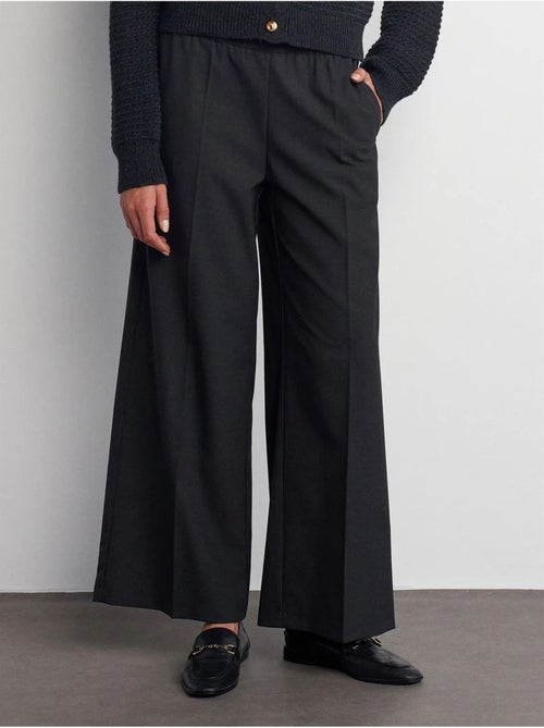 DILVIN Pantalon Large En Crêpe À Taille Coulissante - Kiabi DILVIN Pantalon Large En Crêpe À Taille Coulissante - Kiabi