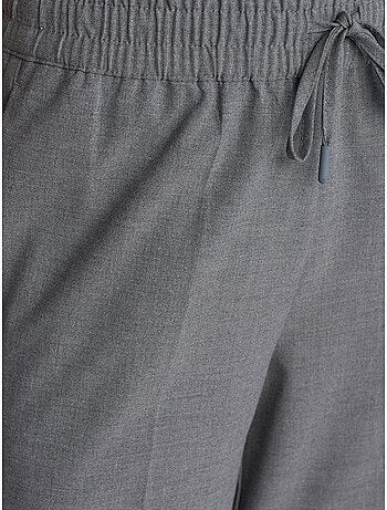 DILVIN Pantalon Large En Crêpe À Taille Coulissante