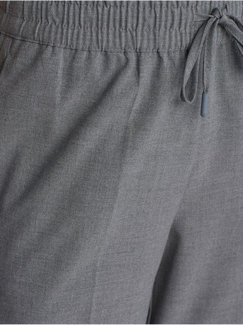 DILVIN Pantalon Large En Crêpe À Taille Coulissante - Kiabi DILVIN Pantalon Large En Crêpe À Taille Coulissante - Kiabi