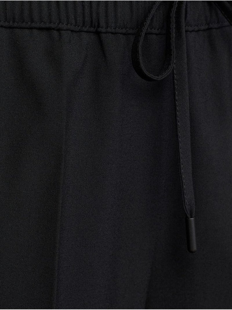 DILVIN Pantalon Large En Crêpe À Taille Coulissante Noir - Kiabi