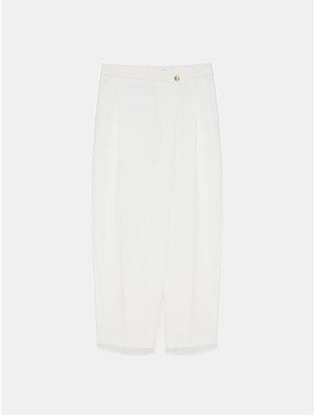 DILVIN Pantalon Large En Crêpe À Taille Haute