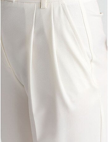 DILVIN Pantalon Large En Crêpe À Taille Haute Et Ceinture