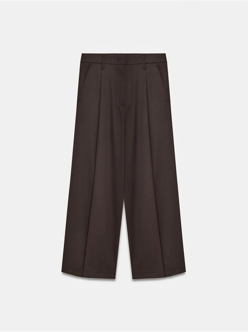 DILVIN Pantalon Large En Crêpe À Taille Haute - Kiabi DILVIN Pantalon Large En Crêpe À Taille Haute - Kiabi