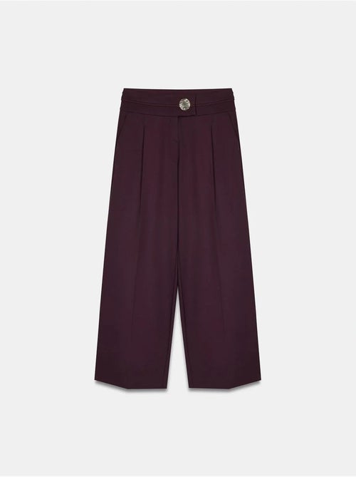 DILVIN Pantalon Large En Crêpe À Taille Haute - Kiabi DILVIN Pantalon Large En Crêpe À Taille Haute - Kiabi