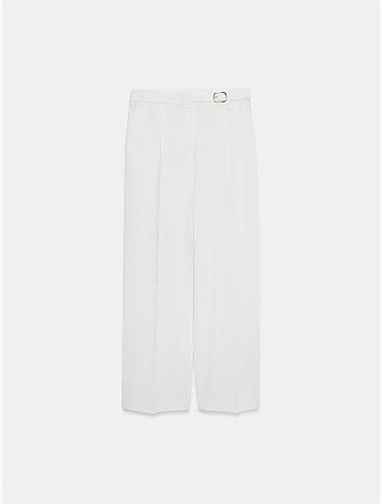 DILVIN Pantalon Large En Crêpe Avec Ceinture