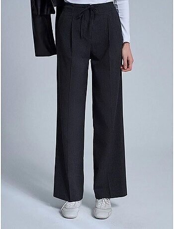 DILVIN Pantalon Large En Crêpe Avec Cordon