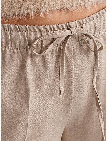 DILVIN Pantalon Large En Crêpe