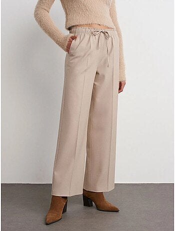 DILVIN Pantalon Large En Crêpe