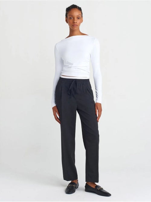 DILVIN Pantalon Large En Crêpe - Kiabi DILVIN Pantalon Large En Crêpe - Kiabi