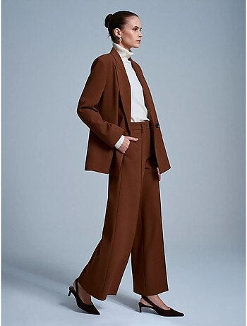 DILVIN Pantalon Large En Crêpe