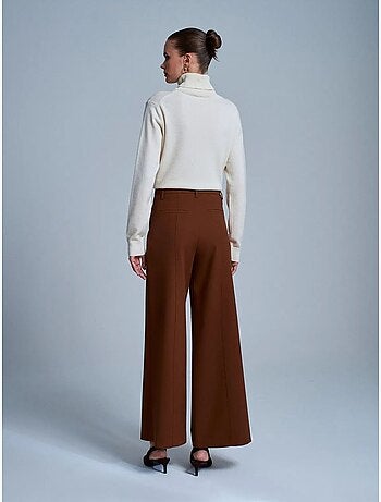 DILVIN Pantalon Large En Crêpe