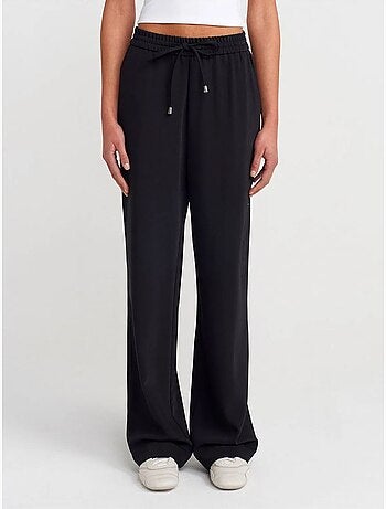 DILVIN Pantalon Large En Crêpe