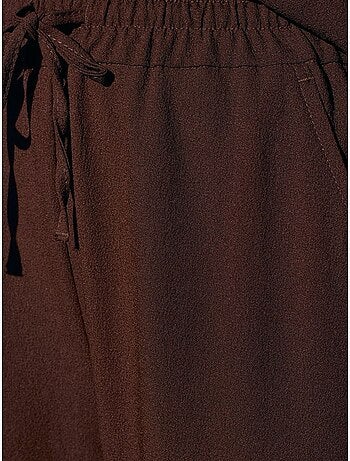 DILVIN Pantalon Large En Crêpe Pour Femme