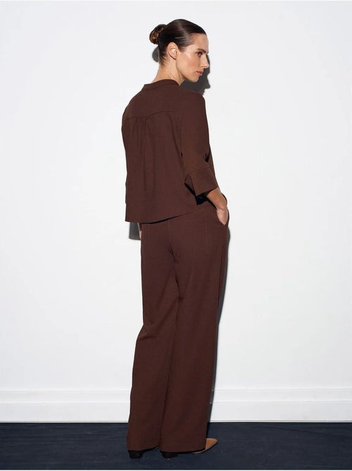 DILVIN Pantalon Large En Crêpe Pour Femme - Kiabi